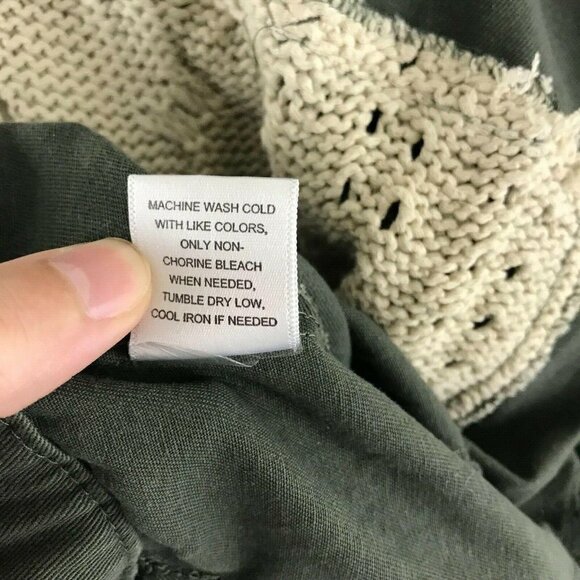 Sound & Matter Jacket Women M Green Beige Crochet - Picture 7 of 7